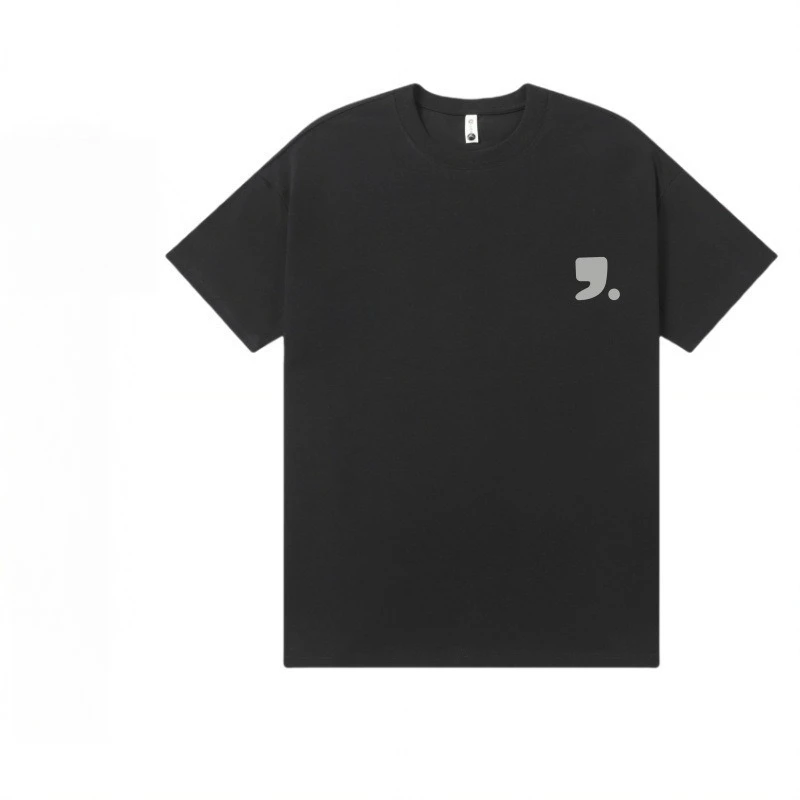 GELITAYIN Solona Cotton Men Cool Down Short Sleeve Printed Light Luxury Korean Style T-shirt Loose Basic Ultra-Light Stretch T-s