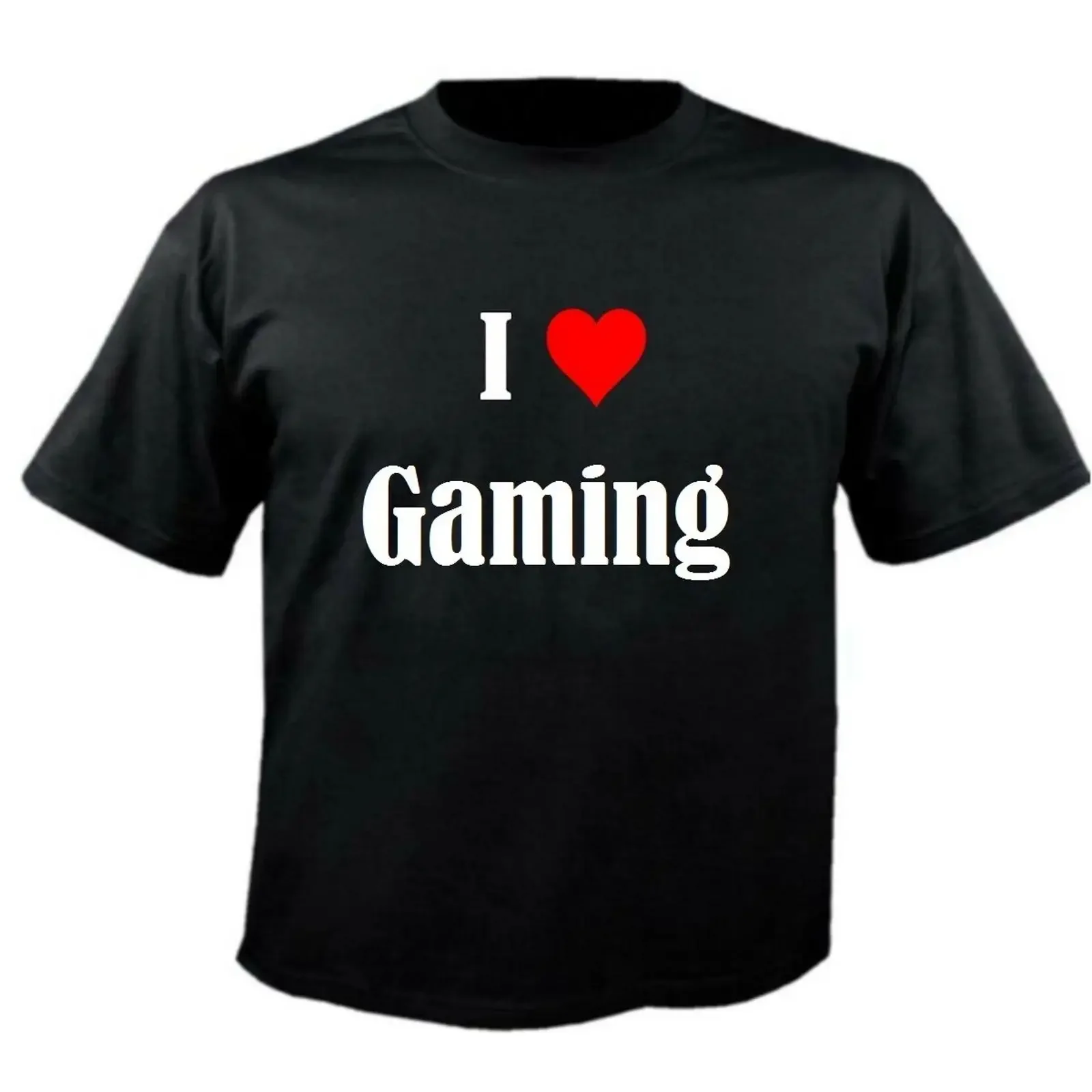 T Shirt I Love Gaming für Damen Herren und Kinder Farben Schwarz Weiss Pink vintage Washed Versatile Unisex graphic Soft