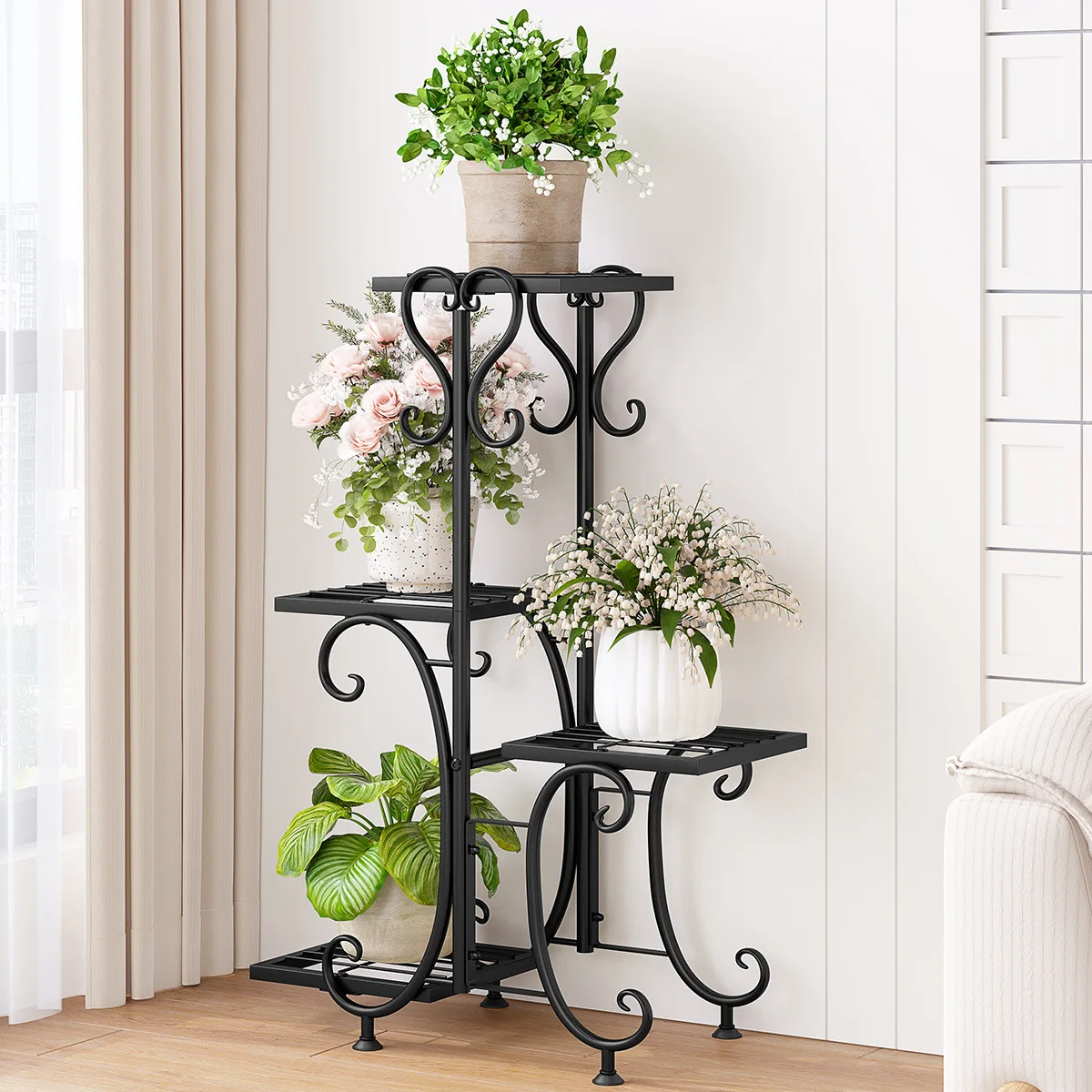 Flower Shelf Living Room Floor Stepped Balcony  Layer Shelf Expansion