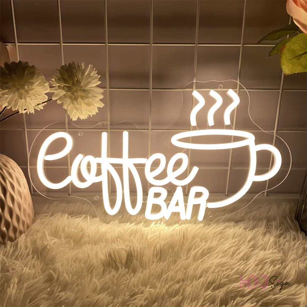 

Coffee Neon Sign Cafe Bar Shop Home Pub Office Wall Decoration Led Neon Lights Coffee Cafe Cup Business Signboard Neon Signs