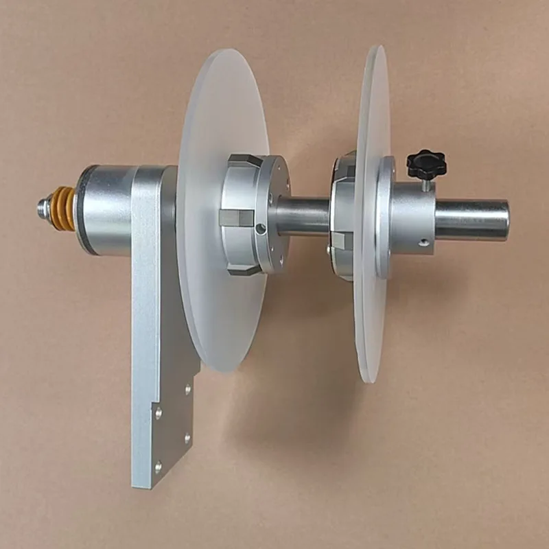 Adjustable Tension Friction Unwinder Stand with Chuck for Slitting Rewinding Machine Paper Core Label Roll Heavy Duty Industrial