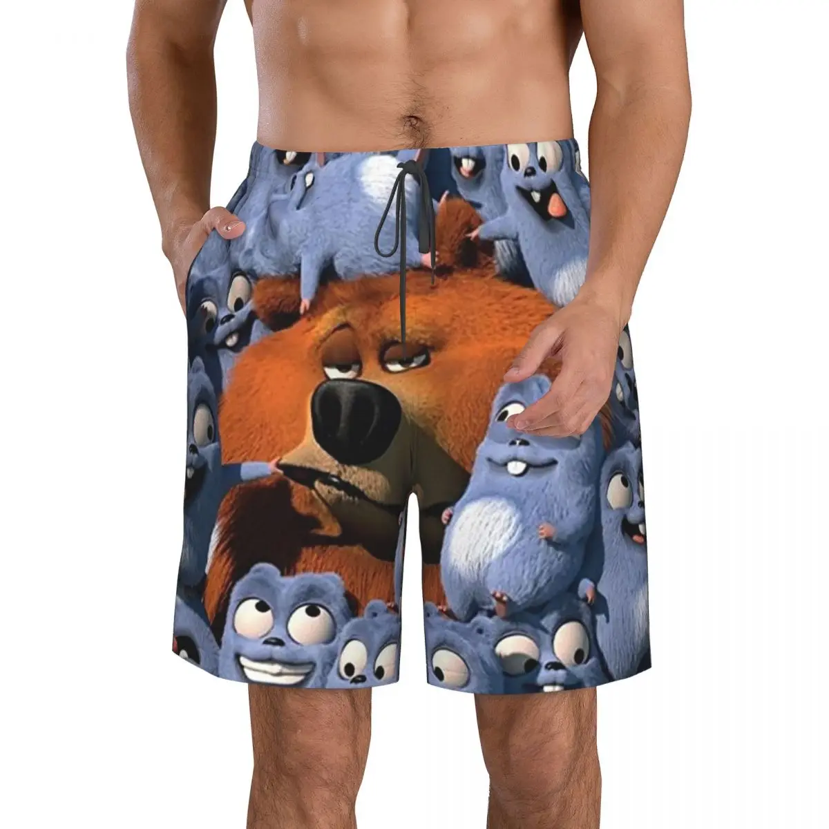Grizzy And The Lemmings Trunks Beach Board Shorts Casual Quick Dry Swimming Summer Men Pants