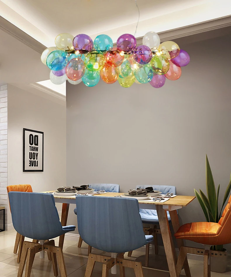 Romantic Colorful Glass Chandelier
