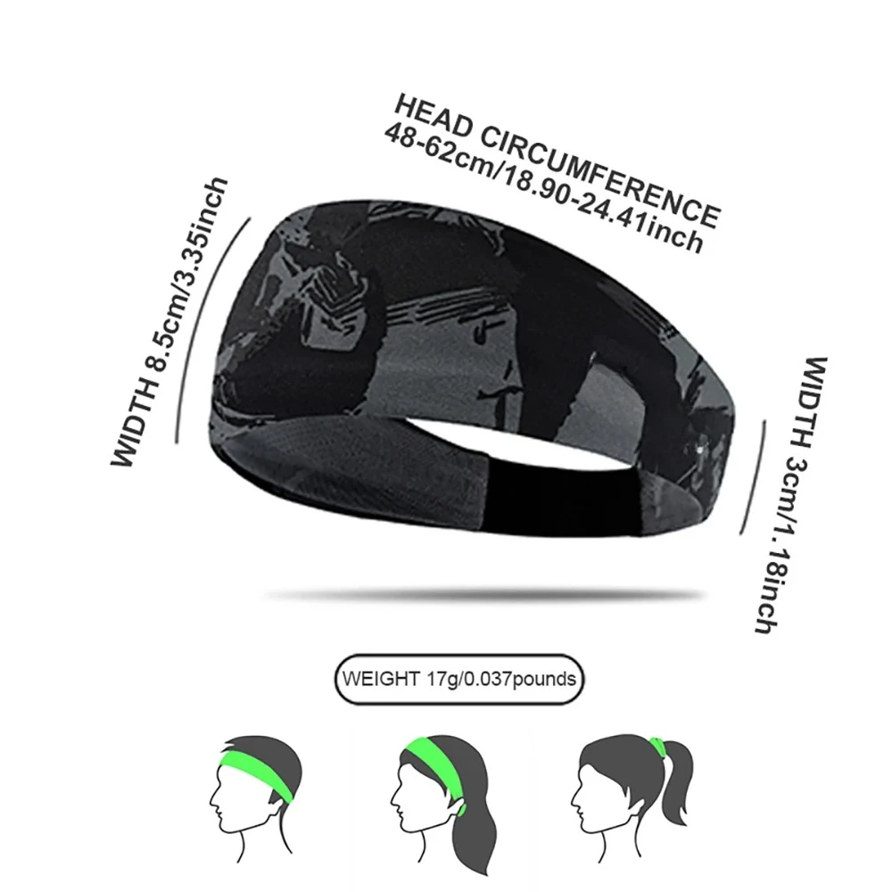 1pc Running Sweat Absorbing Sports Hair Band Yoga Breathable Antiperspirant Band Men's and Women's Basketball Hair Band image 2