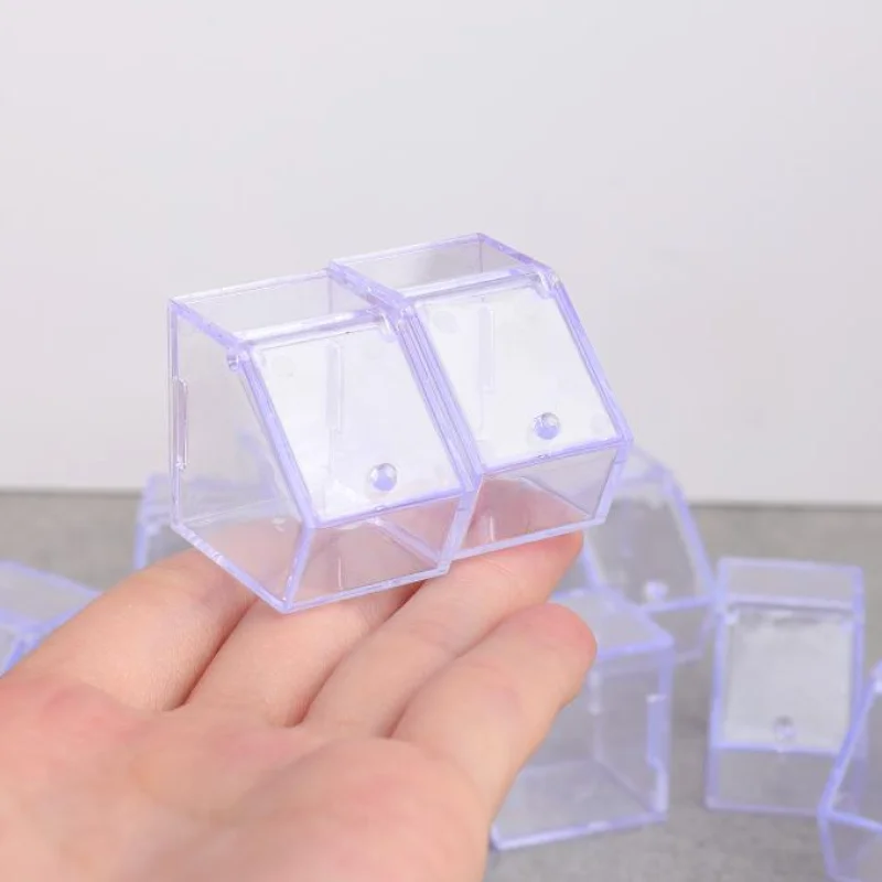5Pcs Dollhouse Mini Transparent Storage Display Rack Model Dollhouse Supermarket Scene Decoration Toy Dolls House Accessories