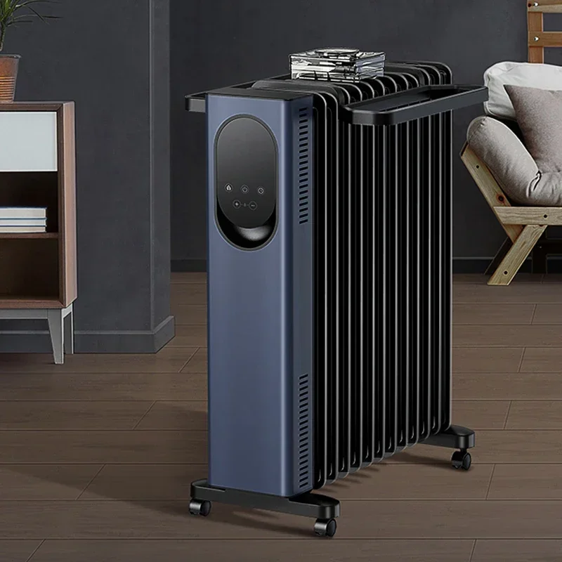 2026-2-Home Appliance Electric Oil Heater Graphene Constant Temperature Electricity Saving Heater Bedroom Oil Heater Timed Humid