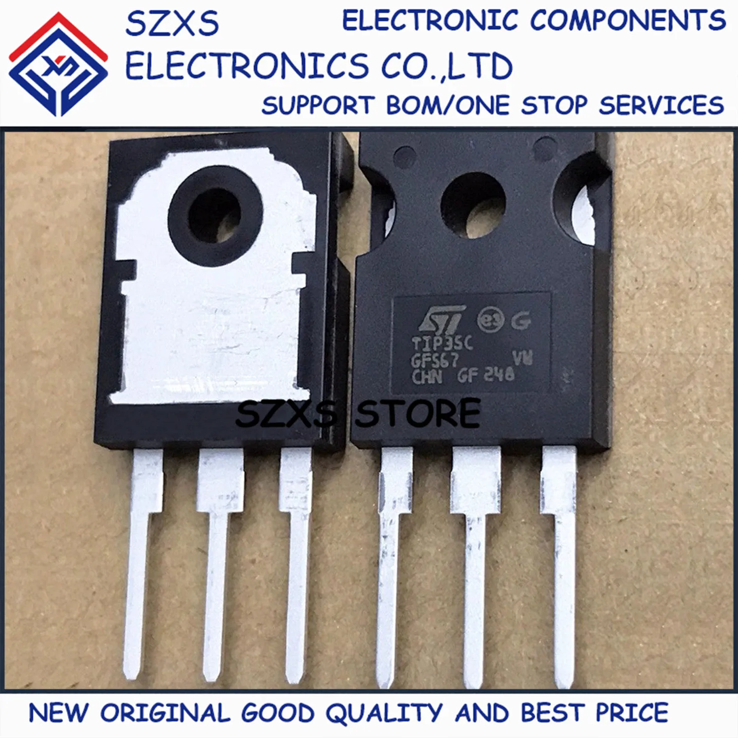 

New Original 10Pcs TIP35C TIP36C TO-247 Complementary Power Transistor In Stock Electronic Components Good Quality