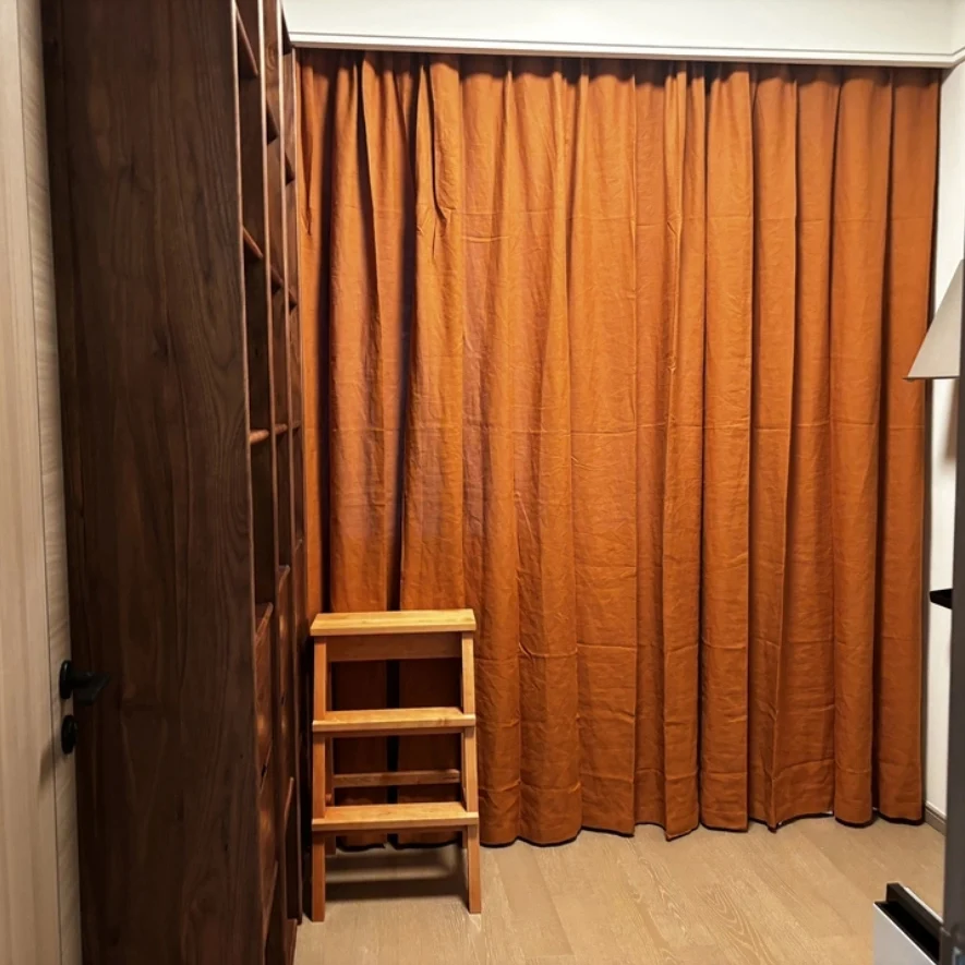 

Natural Linen Curtains Linen Textured Drapes Privacy Light Filtering Burlap Window Curtains for Bedroom Living Room 50% Blackout