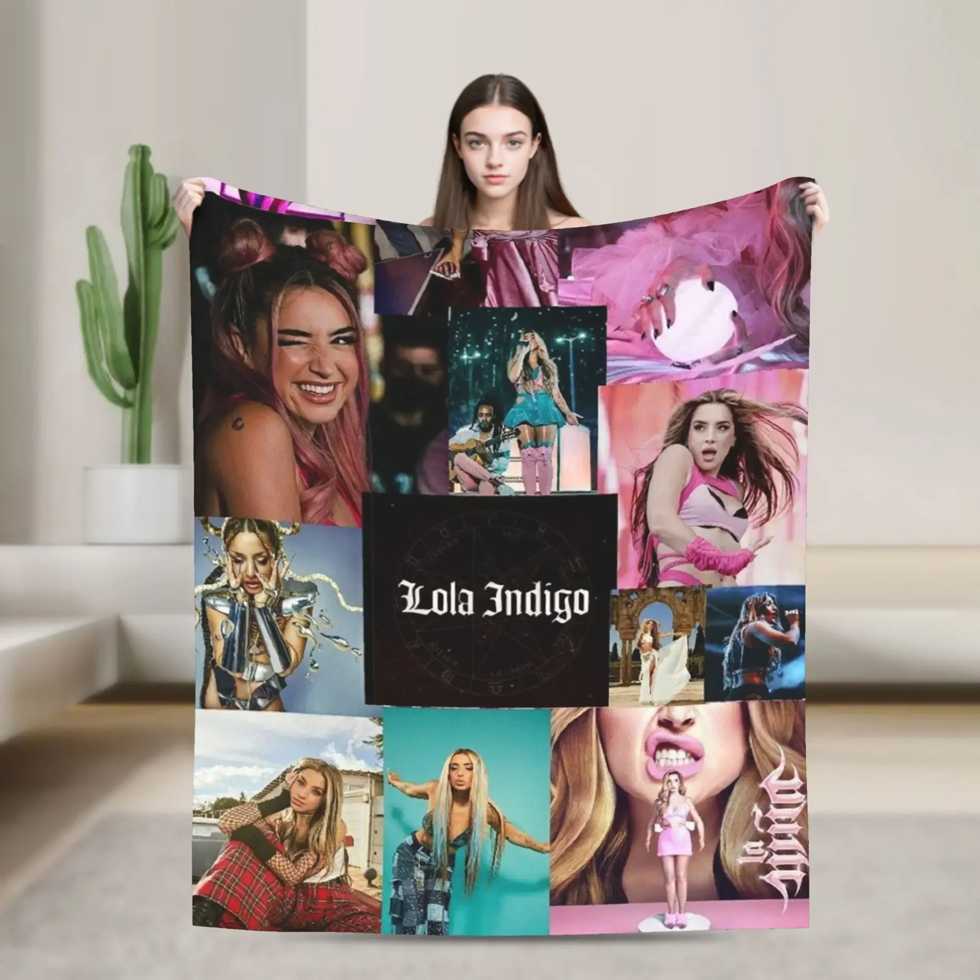 

LLolas IIndigos Spanish Singer Gift Blanket for Men Women Warm Cozy Fluffy Throw Blanket for Living Room Multiple Sizes