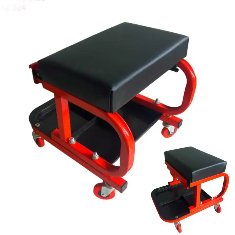 Car Repair Mechanic Tools Stool Rolling Creeper Seat Stool Mechanic Creeper Chair Garage Seat Auto Maintenance Tool Storage Tray