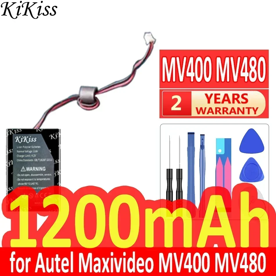 KiKiss Battery 1200mAh for Autel Maxivideo MV400 MV480 Videoscope Inspection Camera