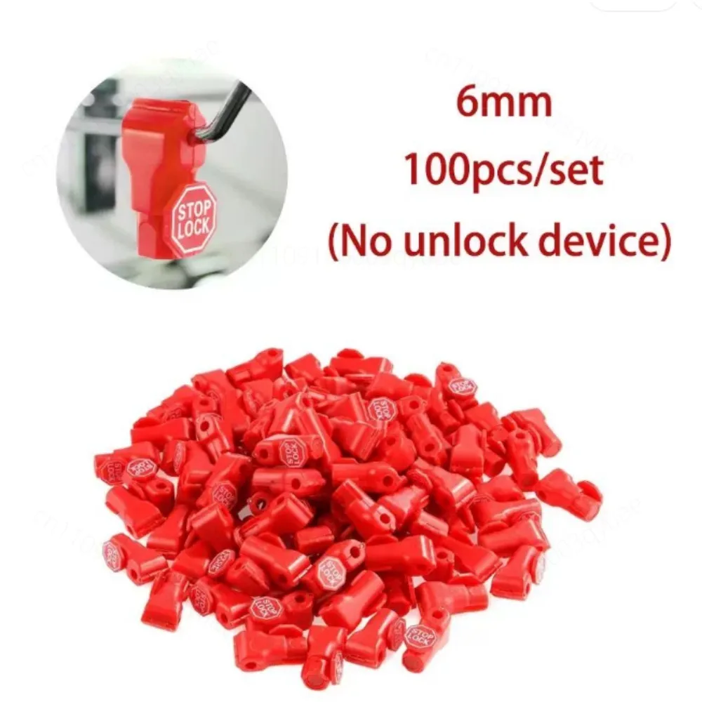 6mm Plastic Peg Hook Anti Theft Locks 100Pcs Safety Display Stop Lock For Supermarket Retail Shop Pegboard