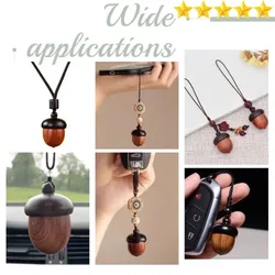 【Hot sales】Ebony acorns can be unscrewed. Hazelnut DIY jewelry pendant, key chain, car decoration, solid wood medicine box