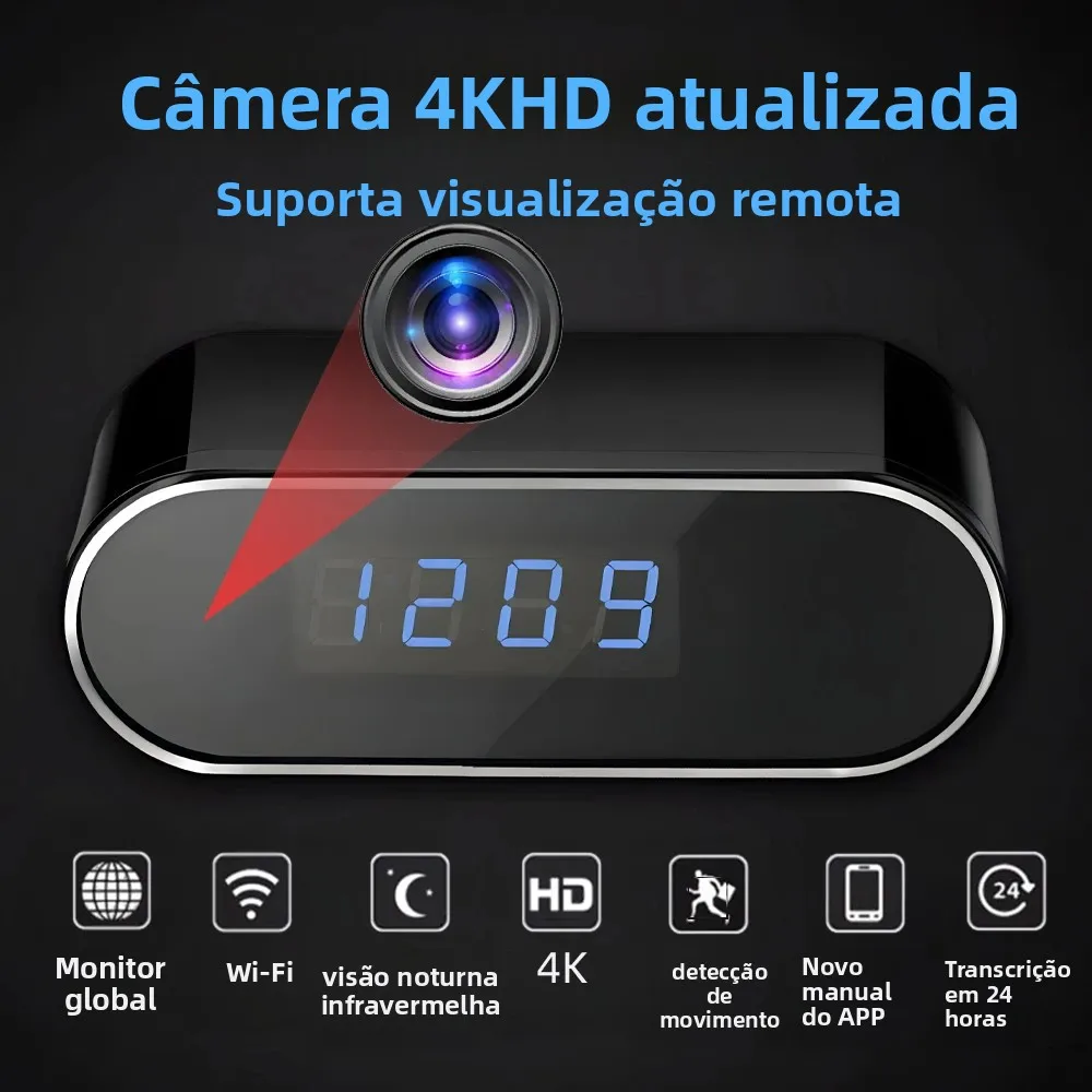 Nova mini câmera wi-fi 4khd para melhor clareza, visão noturna infravermelha, visualização remota, detecção de movimento, mini câmera sem fio