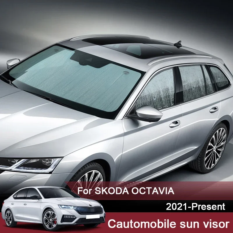 

Автомобильные солнцезащитные козырьки, защита от ультрафиолета, чехол для Skoda Octavia 2021-2025, занавеска на боковое окно, солнцезащитный козырек, коврик для лобового стекла, автомобильные аксессуары