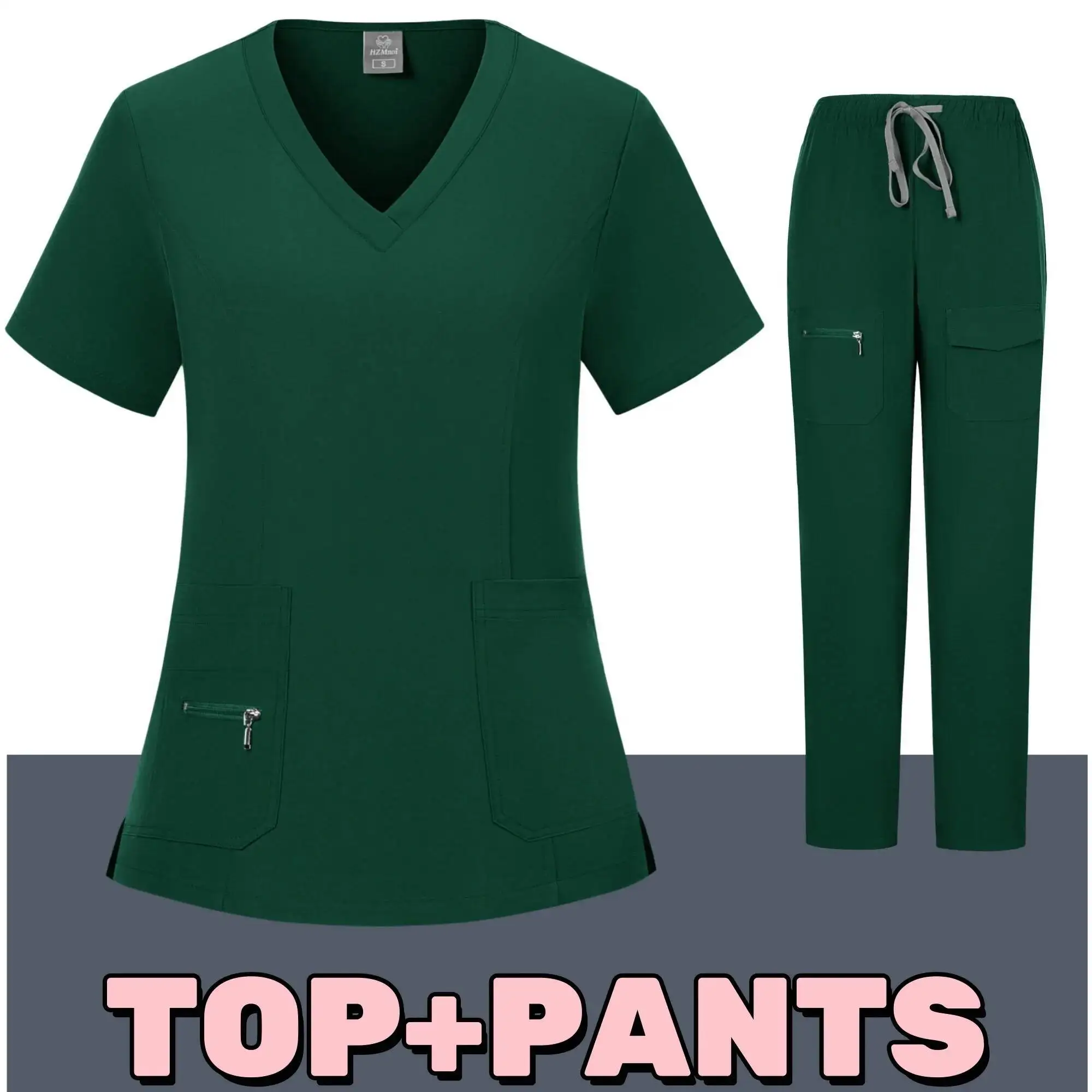Krankenhaus Chirurgische Medizinische Uniformen Ärzte Krankenschwestern Zubehör Frauen Scrubs Sets Zahnklinik Schönheitssalon Spa Arbeitskleidung Kleidung