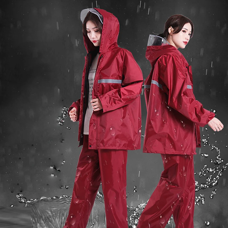 

Biker Womens Raincoat Waterproof Windbreaker Tourist Motorcycle Raincoat Rain Covers Overcoat Clothes Gabardinas Rain Suit