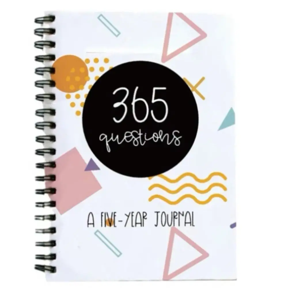 365 Questions Five-Year Daily Notebook ADHD Helper Mindfulness Schedules Notebooks Waterproof Cover A5 Daily Planner Notepad