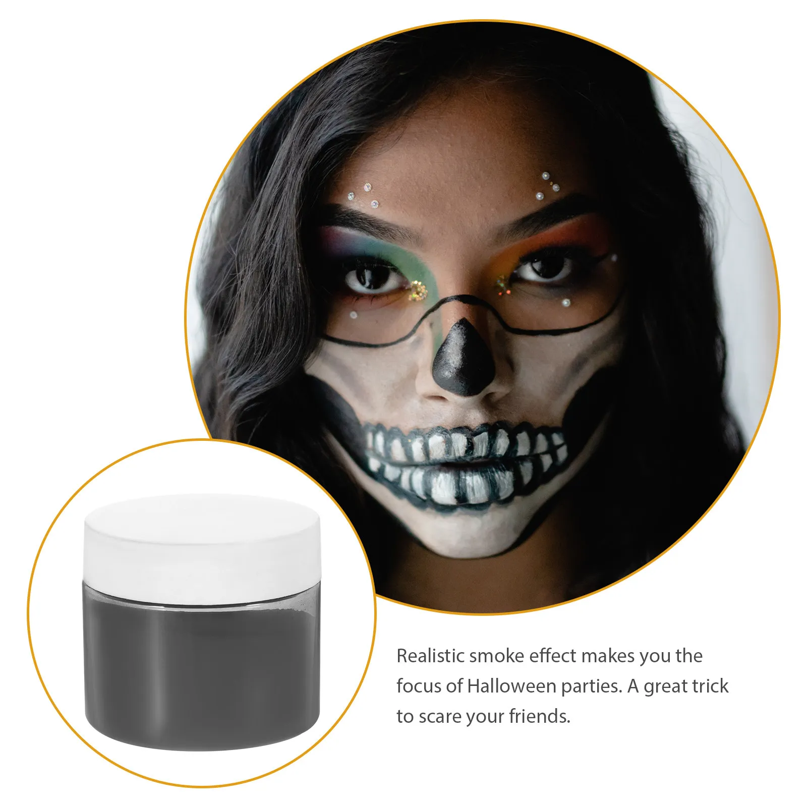 Halloween Smoke Effect Makeup Powder – Professional Stage Soot Powder for Film, Theater & Performance