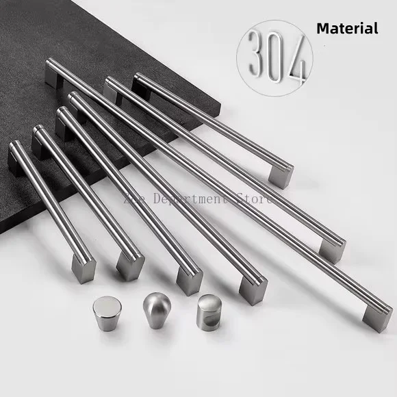 Cabinet door handle Modern simple 304 stainless steel handle Light luxury wardrobe door Cabinet wardrobe drawer Brushed handle