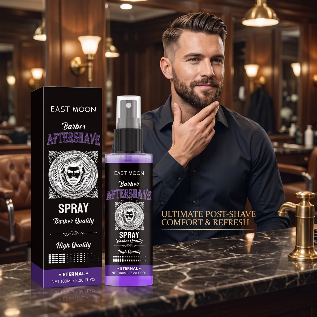 East Moon Scented After‑Shave Beard Spray For Men Mild Purify Nourish Hydrate Beard Refreshing Moisturizing Facial Essence Spray