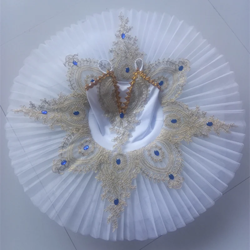 전문 투투 팬케이크 여성 발레 레오타드 성인 백조의 호수 댄스 의상 소녀 투투 발레리나 드레스