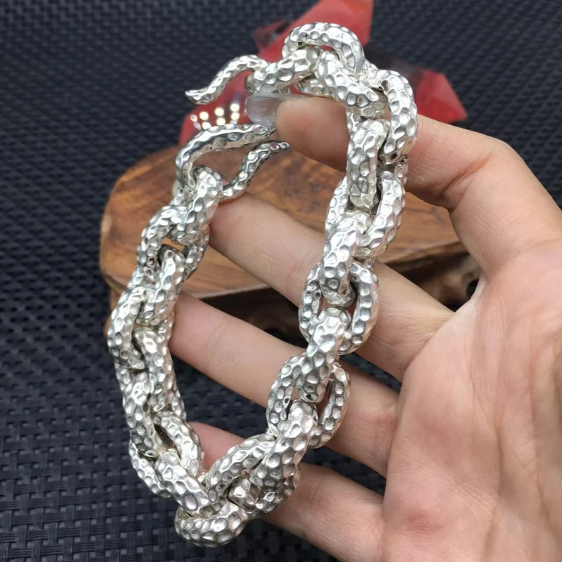 

Maic Huang/Китай Tiang серебряный цвет новый благоприятный узор кольцо с пряжкой мужской властный браслет подарок для праздничной вечеринки