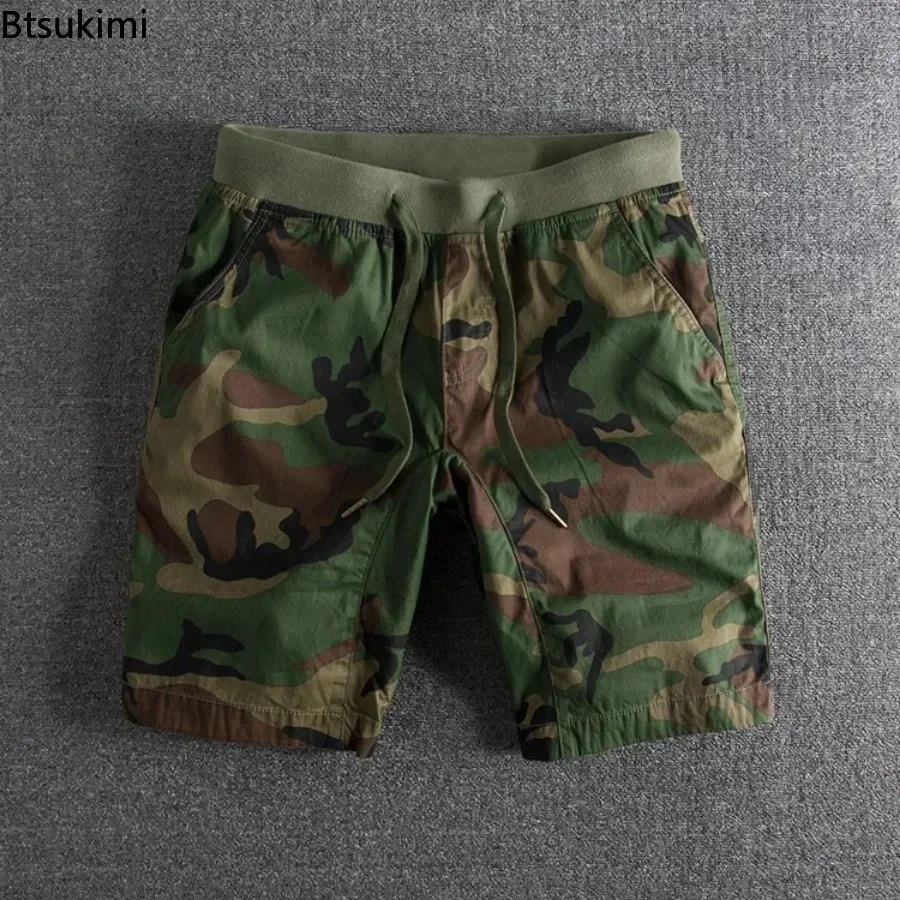 2025 zomer hoge kwaliteit camouflage shorts heren casual shorts mode elastische taille comfort losse gepersonaliseerde joggingbroek voor heren