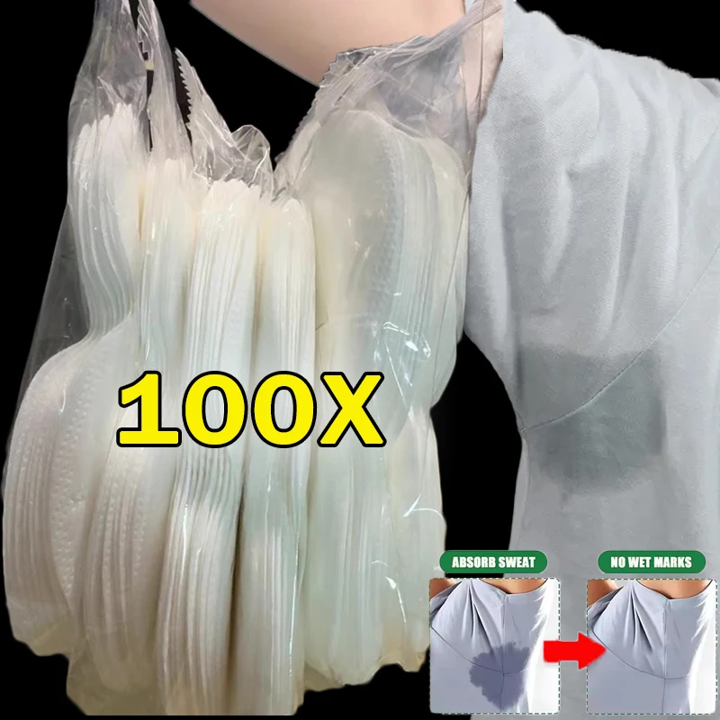 

10/100Pcs Disposable Underarm Armpit Sweat Pads Sweat-absorbing Patch Summer Deodorants Non-woven Pads Breathable Ultra-thin