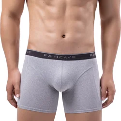 Mens Boxers Lengthened Sports Shorts Modal Anti-Strangle Underwear U Convex Pouch Lingerie Underpants Elastic Trunks Knickers