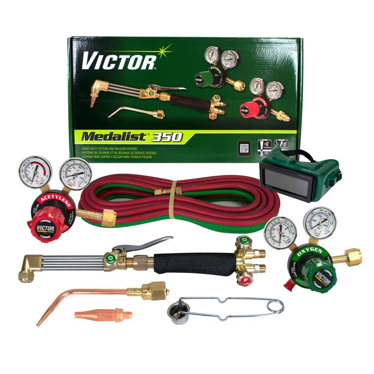 Victor Technologies 0384-2691 Medalist 350 System Heavy Duty Cutting System, Acetylene Gas Service, G350-15-300 Fuel Gas