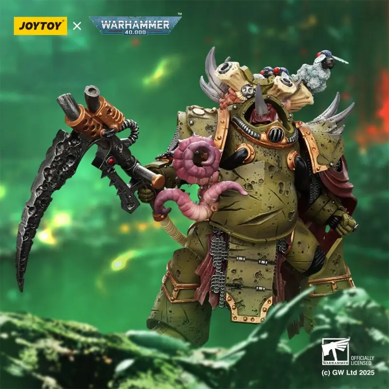 JOYTOY Warhammer 40K Death Guard Deathshroud Terminator 2 with Manreaper and Plaguespurter Gauntlet 1:18 Action Figure Collection Model Gift for Adults
