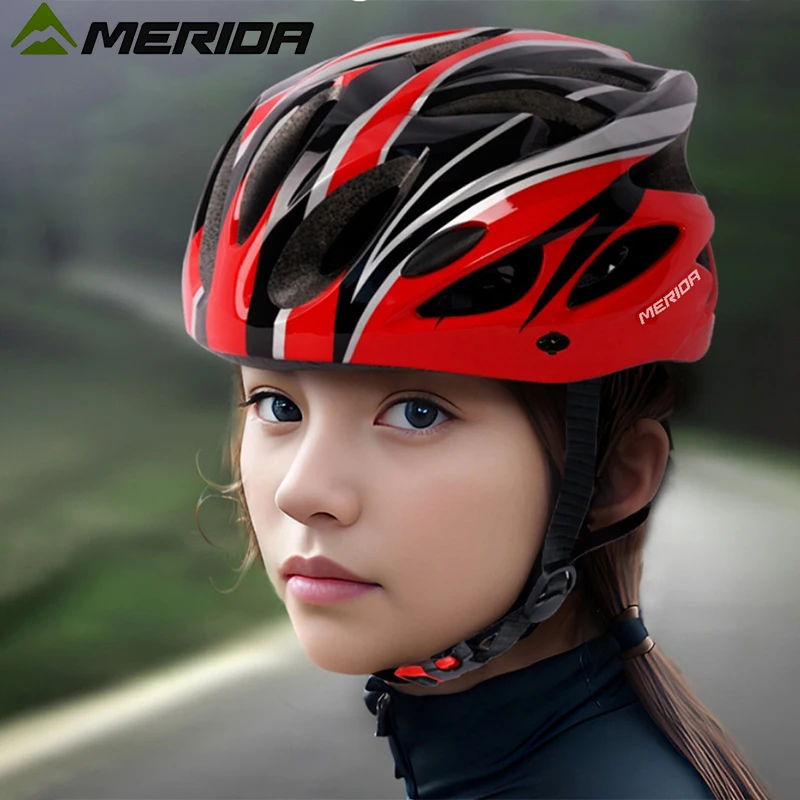 Professional grade lightweight cycling helmet, men's and women's adjustable mountain bike helmet integrated molding merida