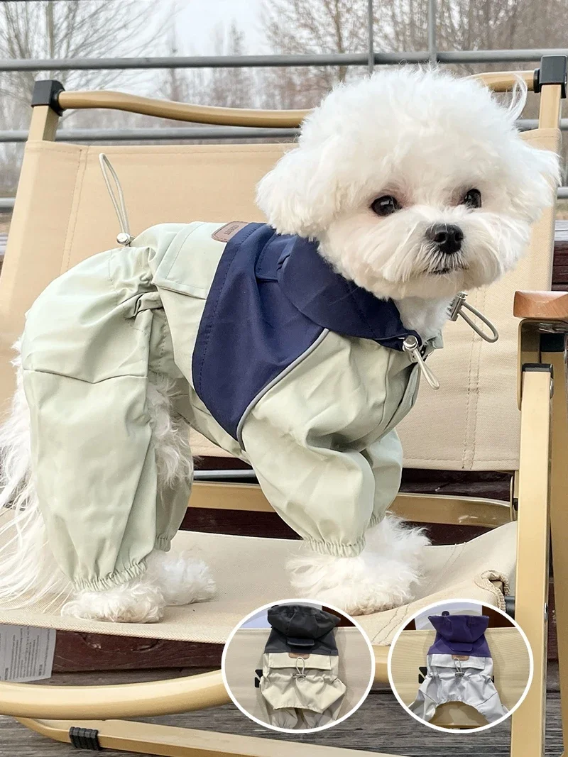 

Pet Dog Clothes Work Dog Raincoat Raincoat Weatherproof Anti-mosquito Spring and Summer Teddy Bichon Chennai Boomerang