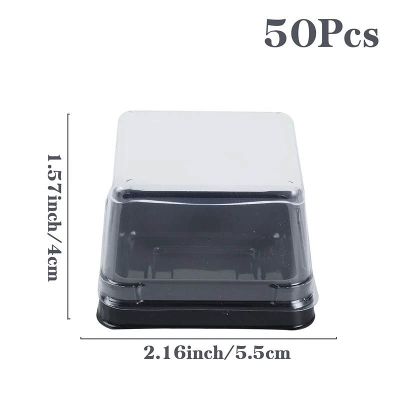 50pcs Transparent Cake Boxes for Wedding & Birthday