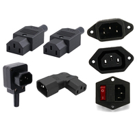 IEC C13 C14 Plug Electrical Power Connector Male Female Socket Replacement Rewireable Power Plug Electric AC Converter Socket