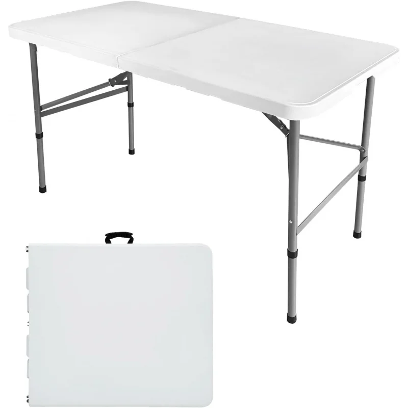 Folding table,Indoor and Outdoor Heavy-Duty Portable Table,Folding round Picnic Table,For Picnic、Party