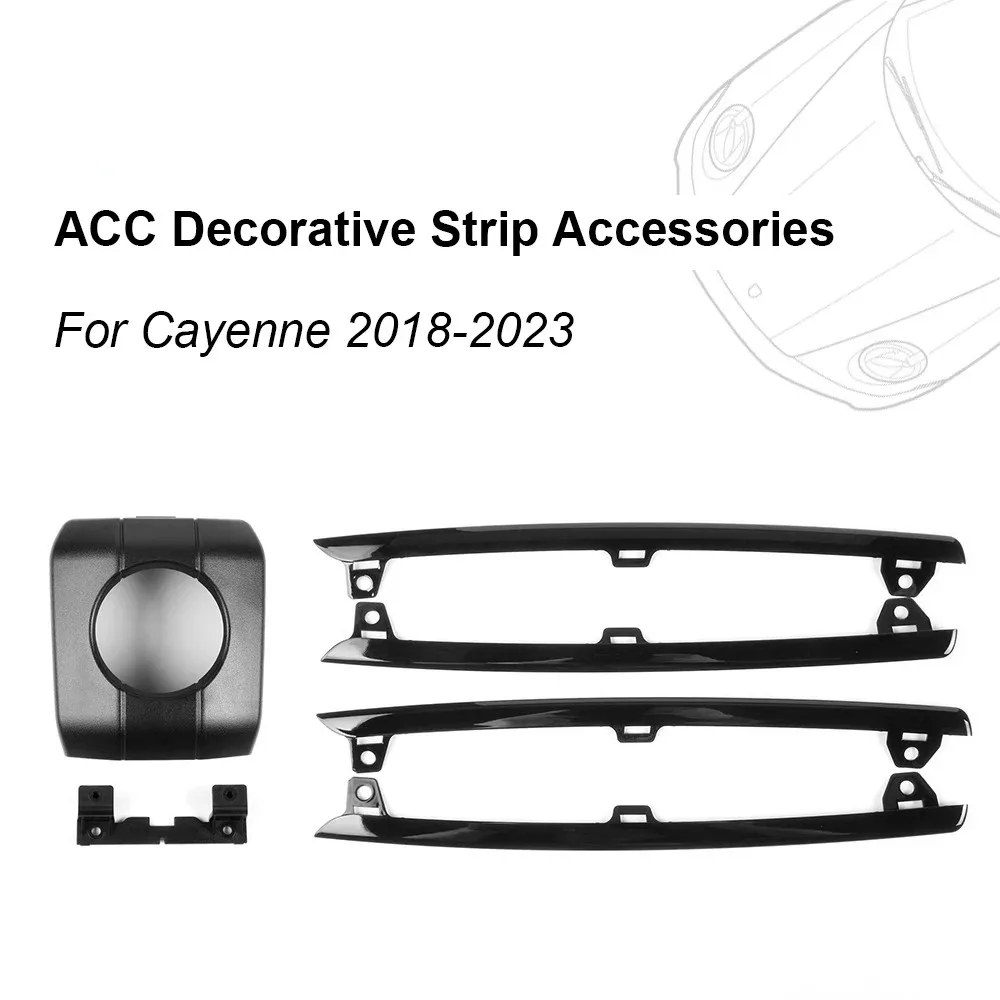

ACC Adaptive Cruise Control Grille Trim Front Bumper Grille Decoration Exterior Styling Accessory For Porsche Cayenne 2018-2023