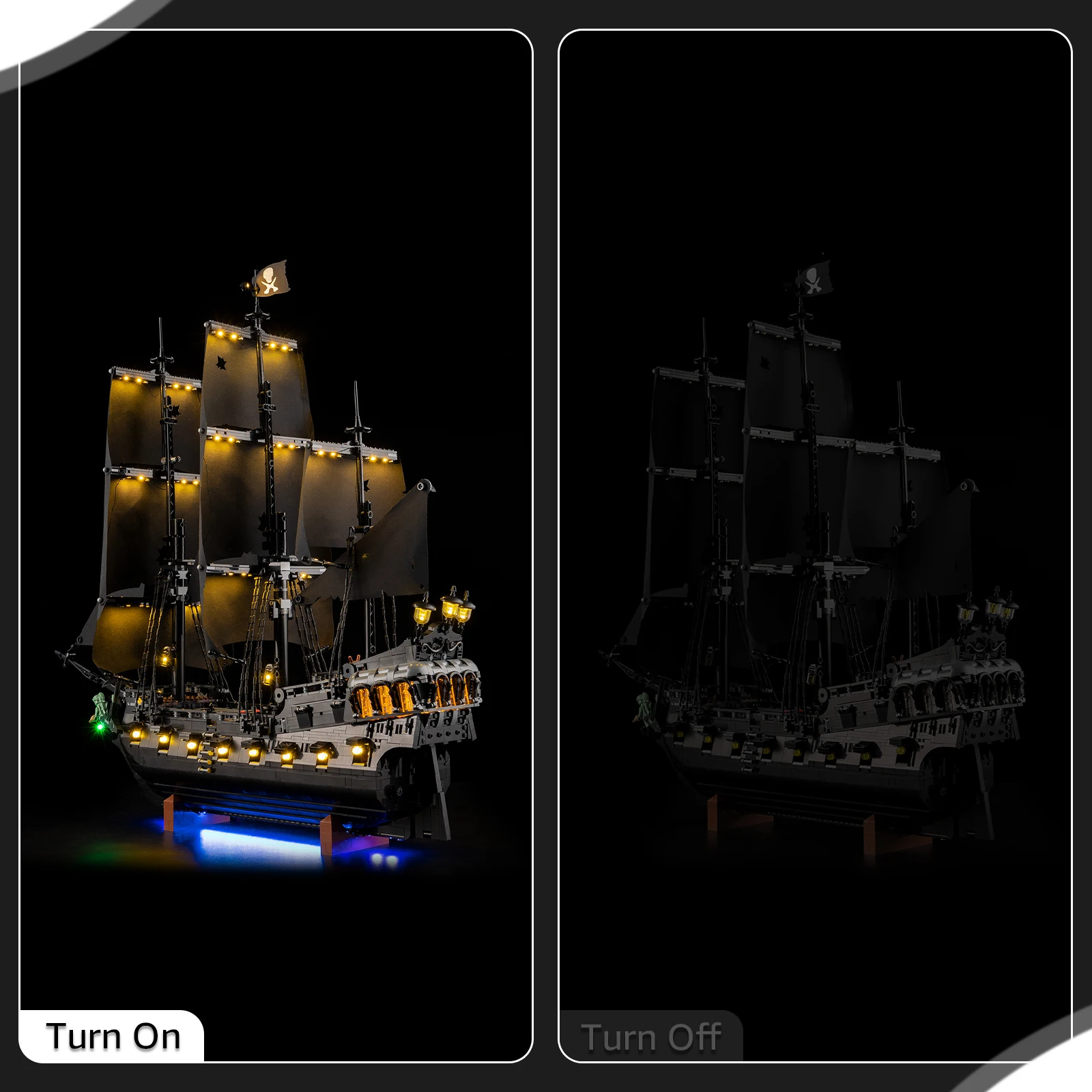 Geen model LED-verlichtingsset geschikt voor LEGO Captain Jack Sparrows Piratenschip Caribbean Movie 10365 (exclusief bouwstenen)