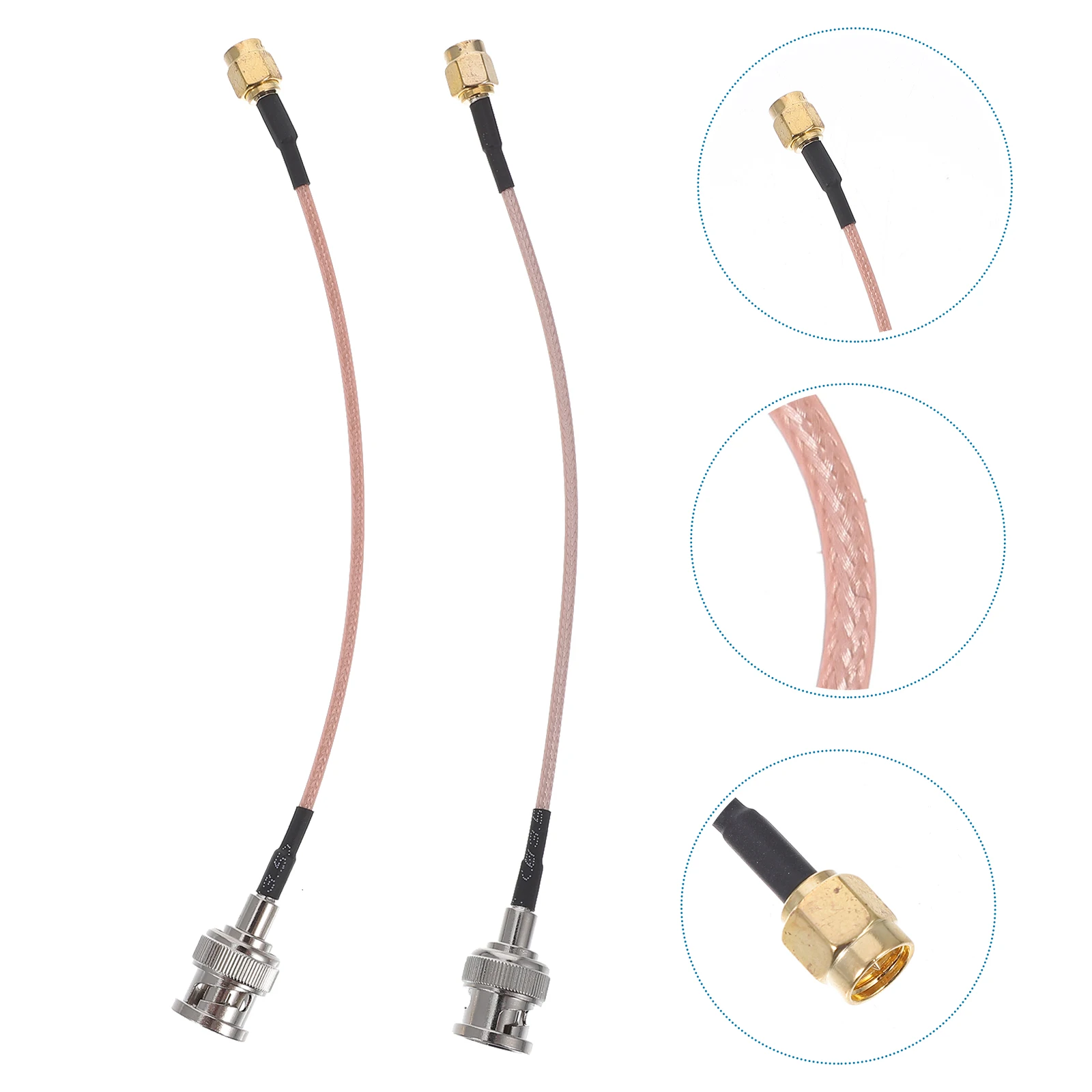 

2PCS to SMA Adapter Cable RG316 Low Loss High Signal Transmission Flexible Antenna Connector Short Polished