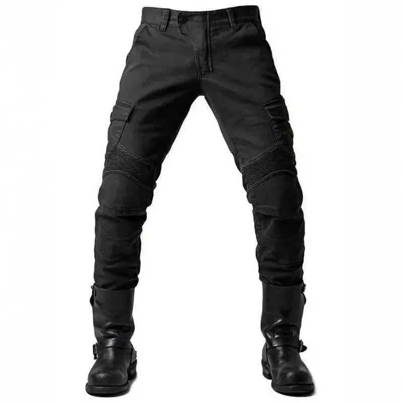 

Men Denim Cargo Skinny Solid Pockets Pencil Pants Washed Ankle Length Jeans Vintage Moto Biker 2025 Slim Fit Sheath long pant