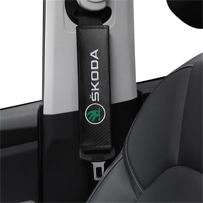 Car Seat Belt Cover Shoulder Protector Pad Auto Accessory For Skoda S Skoda Kodiaq Fabia Kamiq Karoq Octavia 3 A5 A7 Rapid Scala