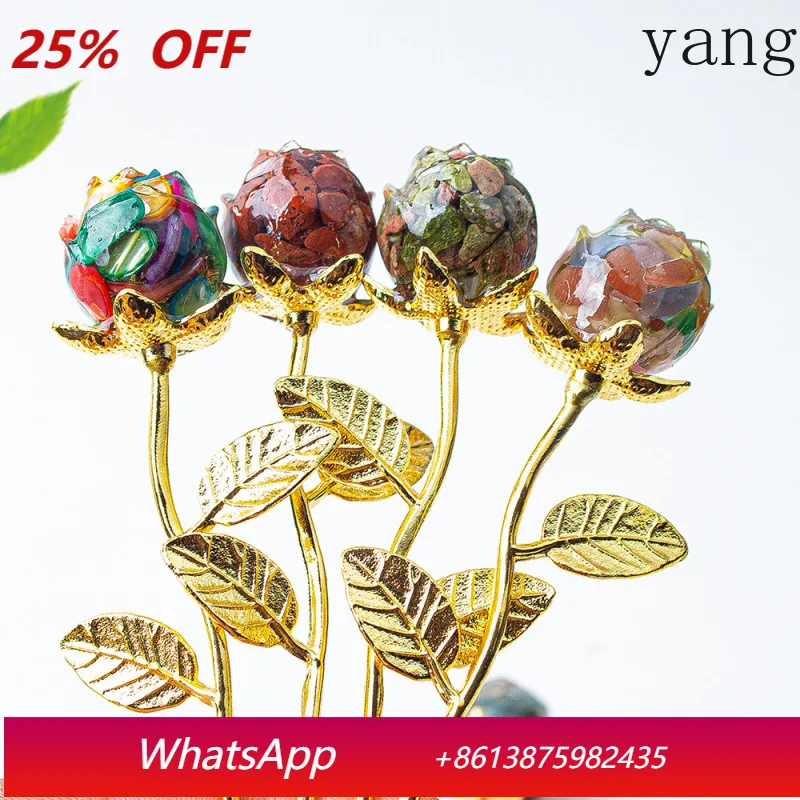 

CX rose Valentine's Day romance, crystal resin handicraft ornament couple gift