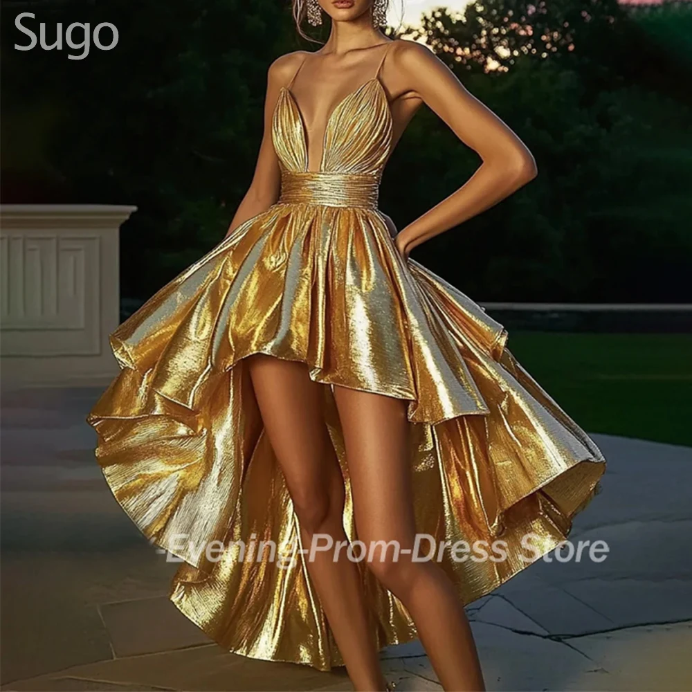 Customized Elegant Cocktail Dresses for Special Events High-Low Pleats Prom Party Birthday Summer Gala Woman Evening Dress 2026