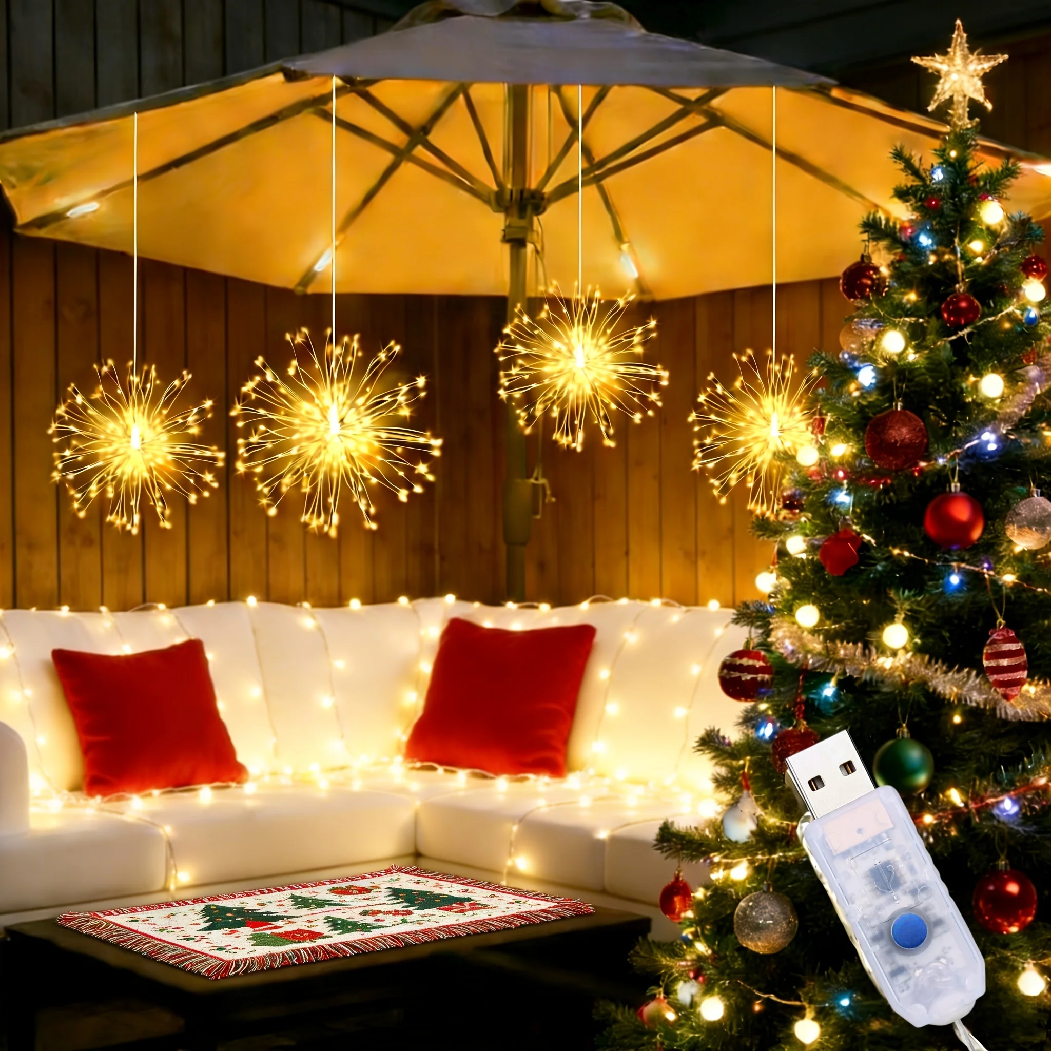 96-Light USB-Powered Cherry Bl - Lighting Decoration In Bedroom ulasan dan harga