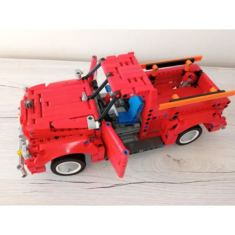 MOC-87640 City Red Wrecker assemblaggio Splicing Building Blocks modello MOC CreativeEducational Kids Birthday muslimb