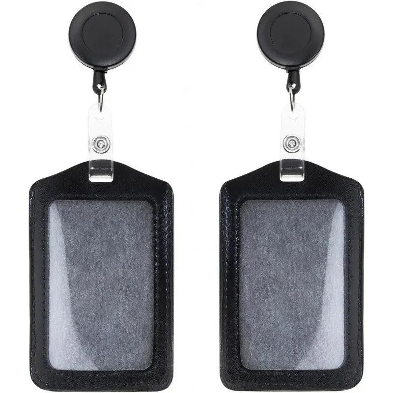 

2 Pack Badge Holder Retractable Clip ID Card Holder with Badge Reel Clips for Women Nurses Doctors Teachers Pockets