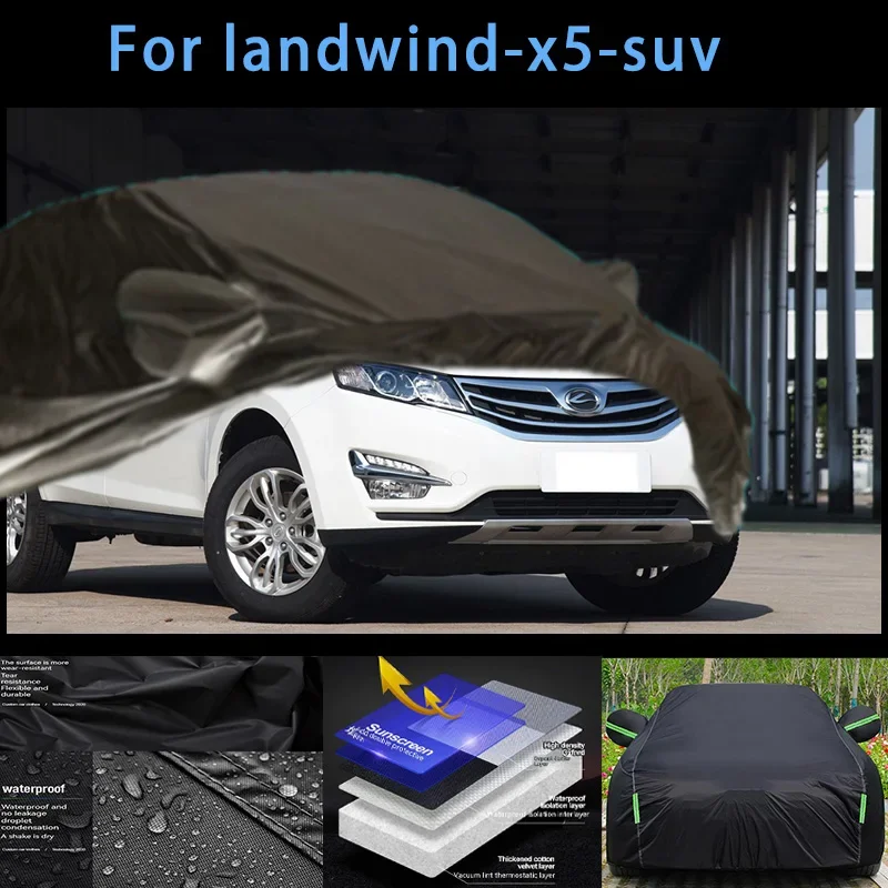 

For landwind-x5-suv Outdoor Protection Full Car Covers Snow Cover Sunshade Waterproof Dustproof Exterior Car accessories