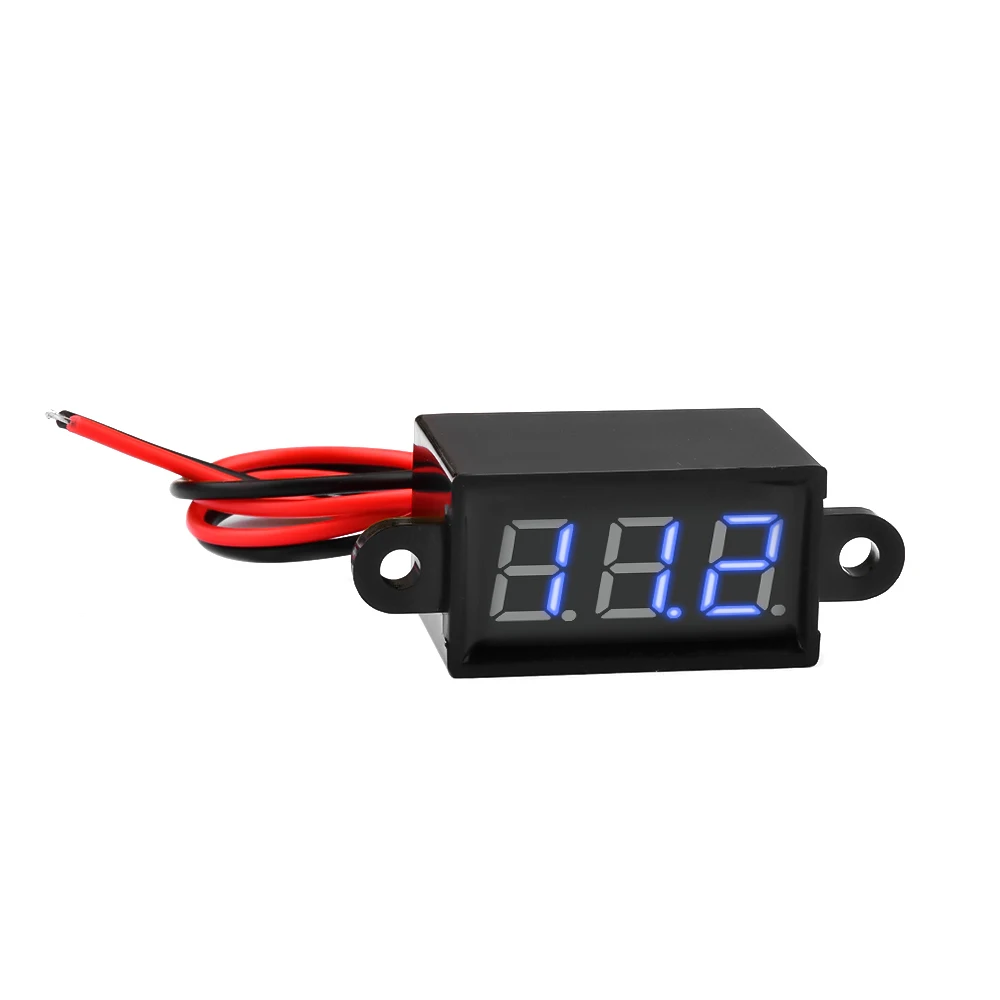 Digital Voltmeter DC Waterproof Dustproof Drop Resistant Voltmeter Display Voltage Tester Meter for Motorcycle Car