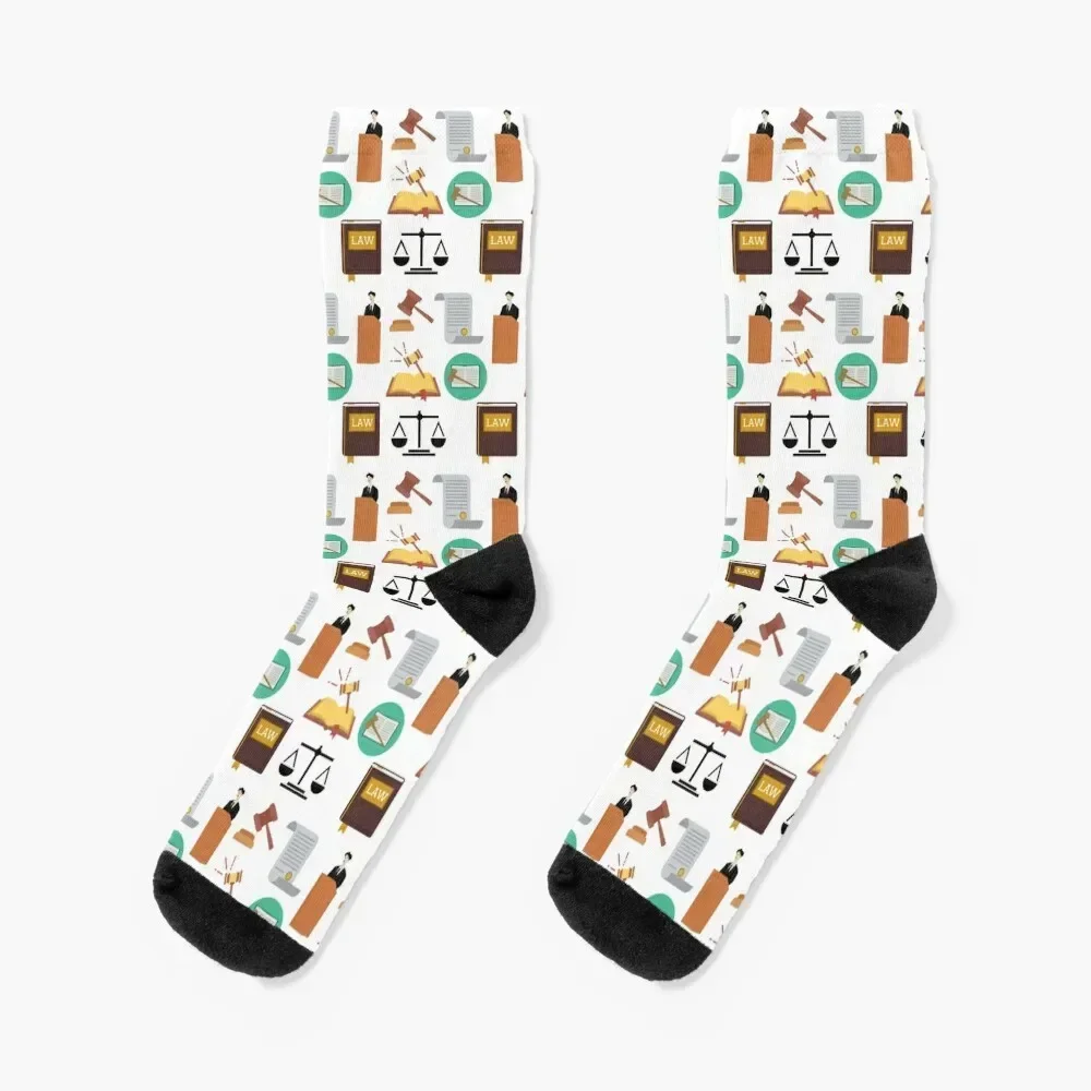 Law Student Modern Court Multi Pack Socks Novelties FASHION Women's Socks Men's